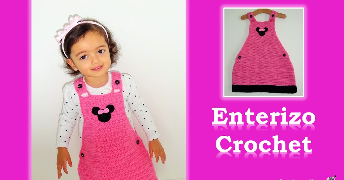 Enterizo Mameluco con falda a crochet inspirado en Minnie Mouse